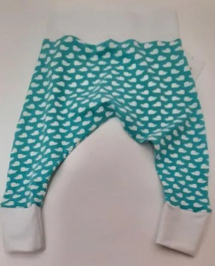 Harem Pants Legging Whales Blue/White Baby 0-3Month Bfwbw0-3