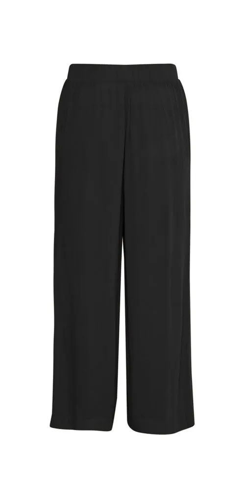 Ichi Crinkled Lightweight Pants, black