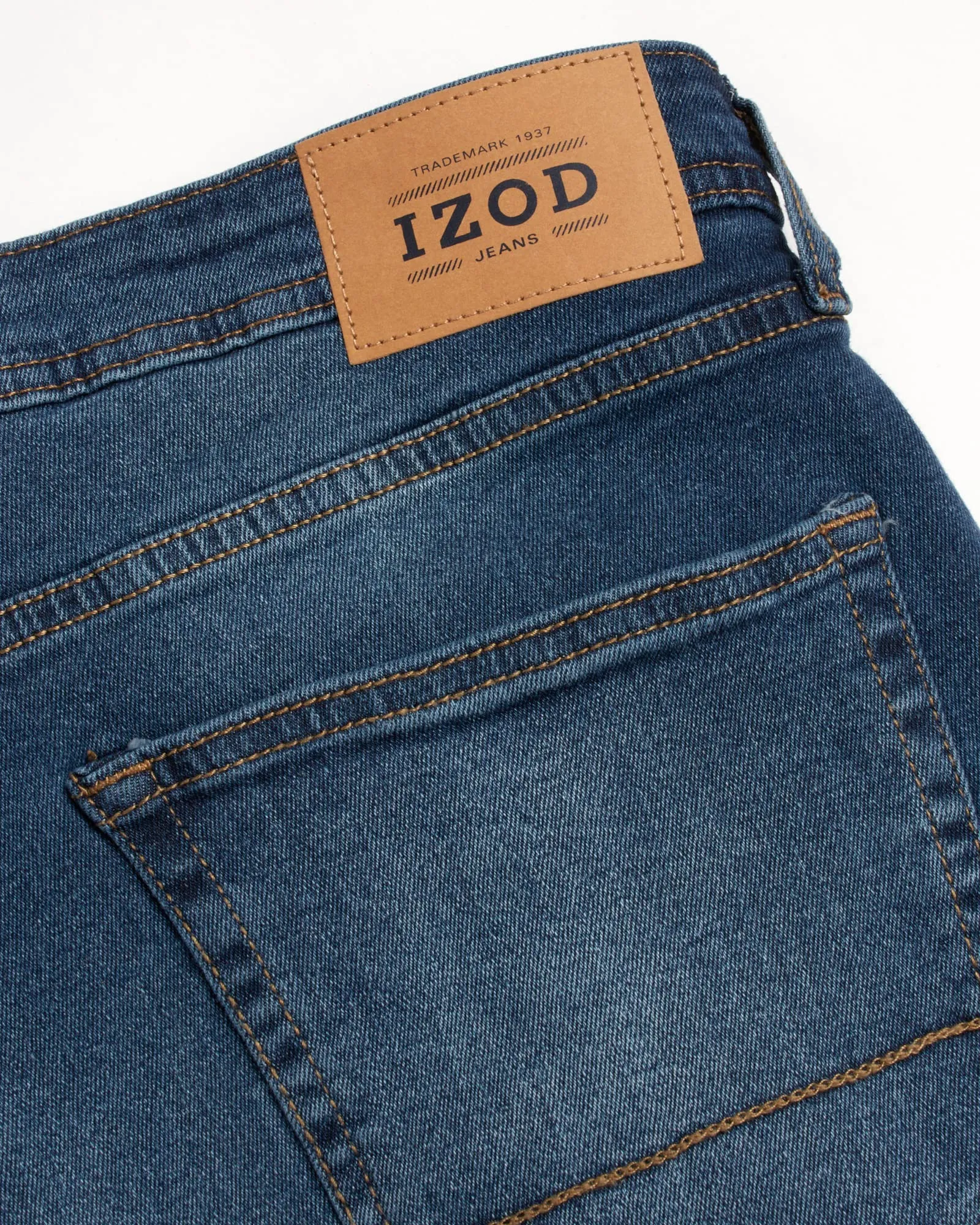 Izod Mens Comfort Stretch Denim Jeans Relaxed Fit Breeze Size 32w X 34l