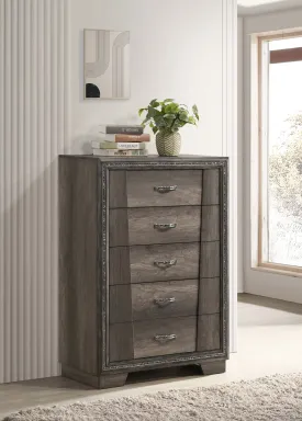 Janine 5-Drawer Chest Grey - Functional and Stylish