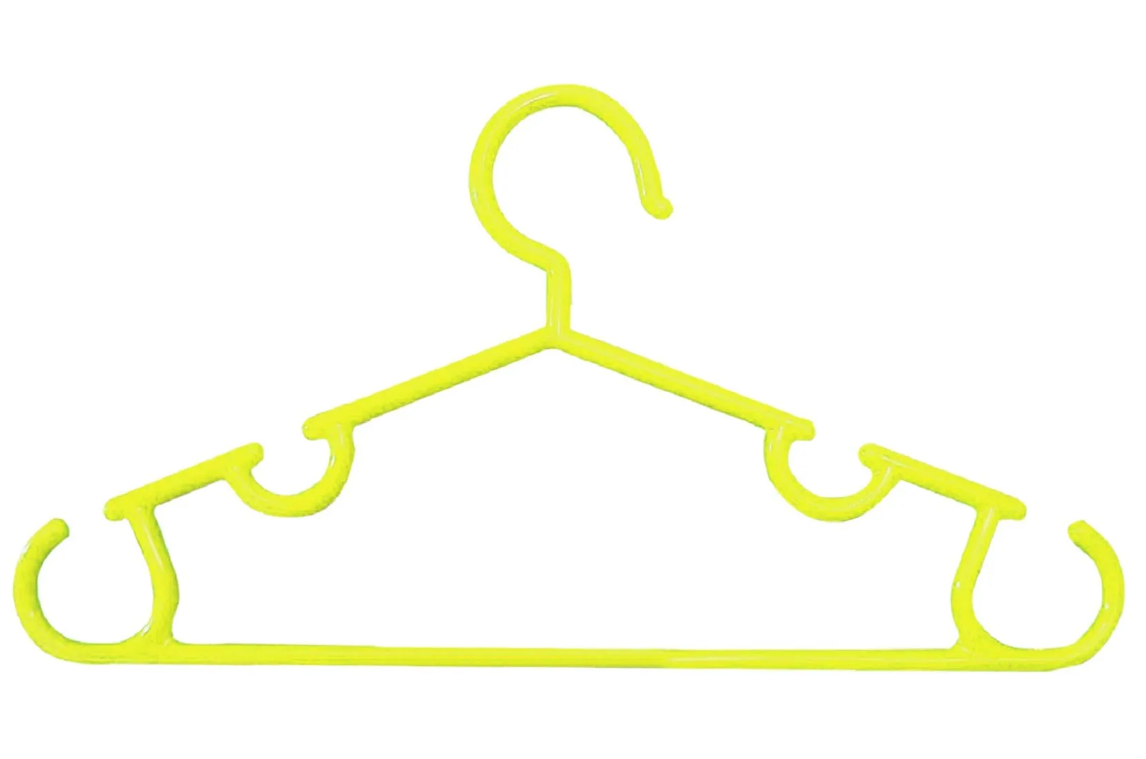 Kuber Industries Plastic 5 Pieces Baby Hanger Set for Wardrobe (Yellow) -CTKTC039141