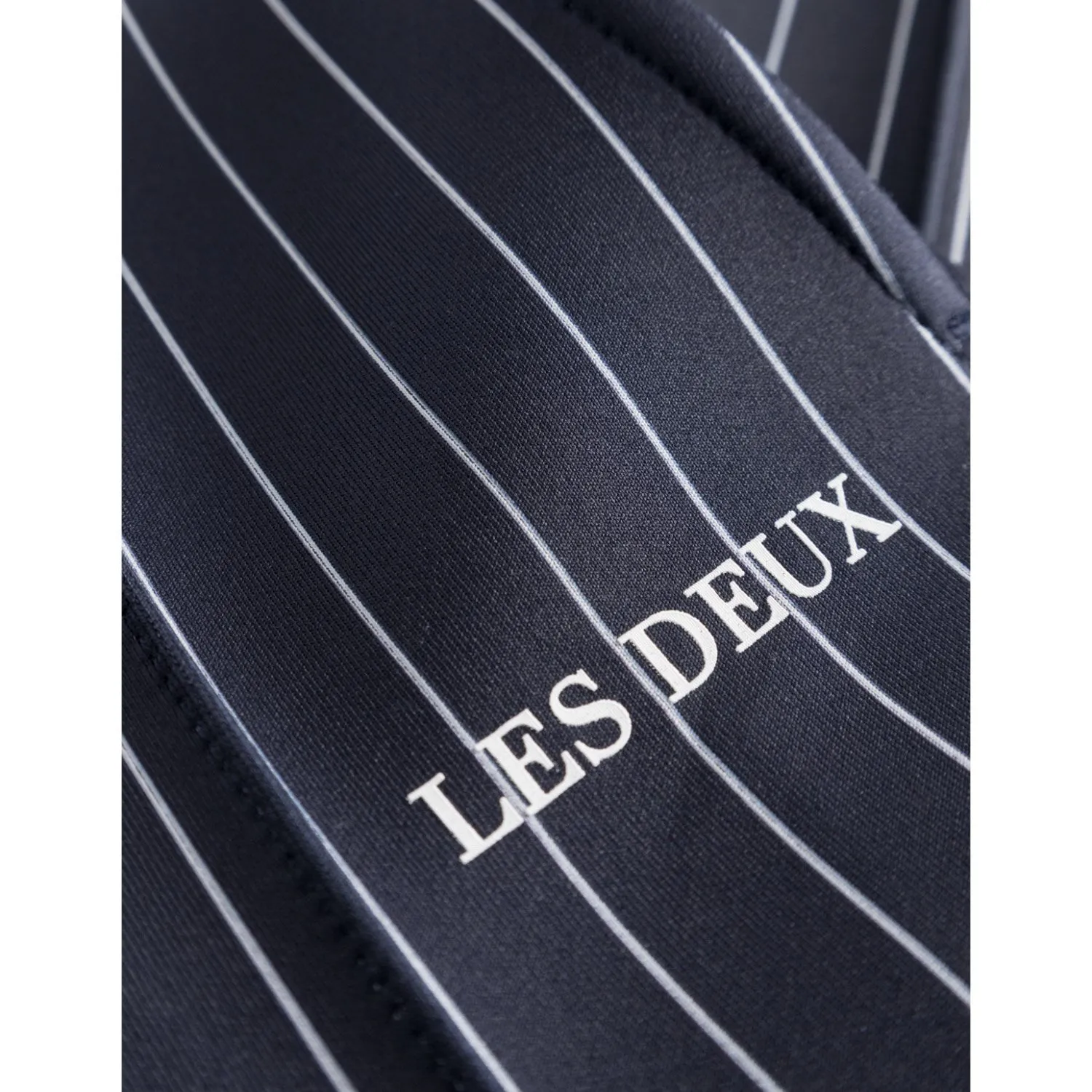 Les Deux Kids Dark Navy/Light Ivory Striped Ballier Pinstripe Track Pants Kids