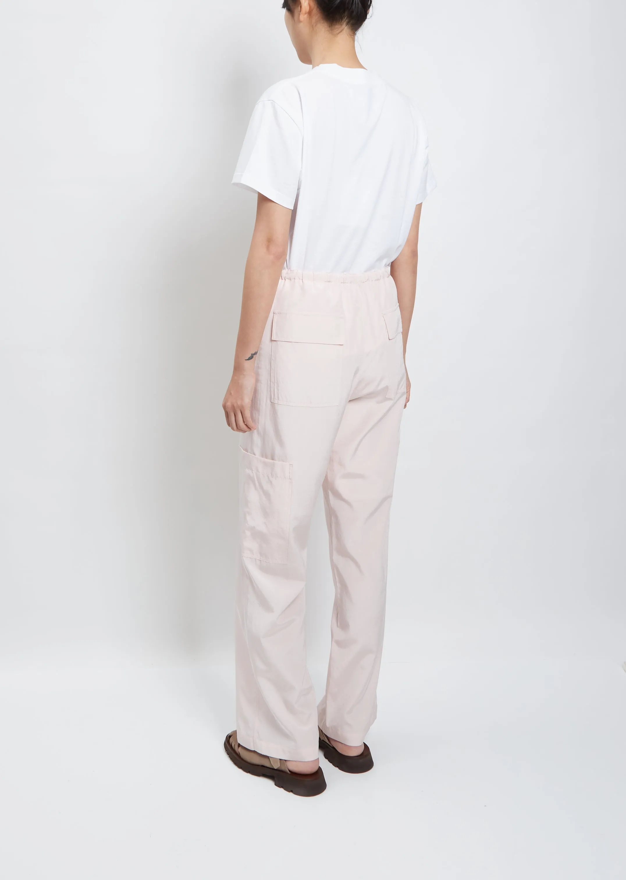 Light Sleek Silk Nylon Pants