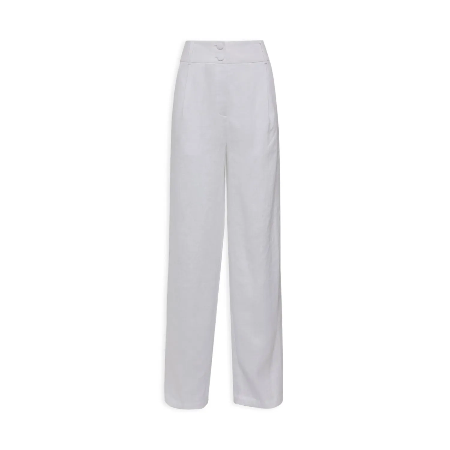 Linen High Waisted Straight Fit Pants