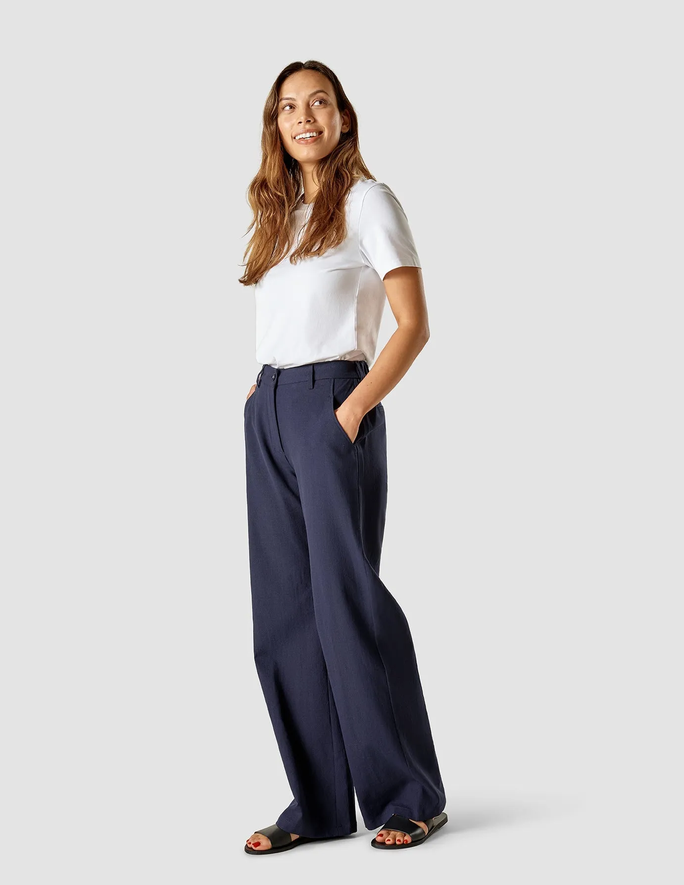 Linen Pants Navy