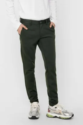 Mark Trousers - Dark green (patterned)