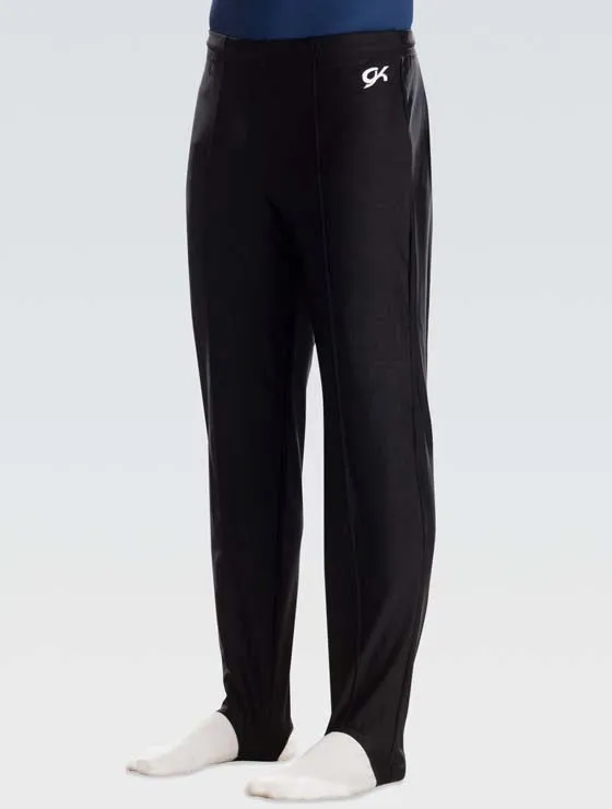 Men's Nylon/Spandex Gymnastics Pants Black