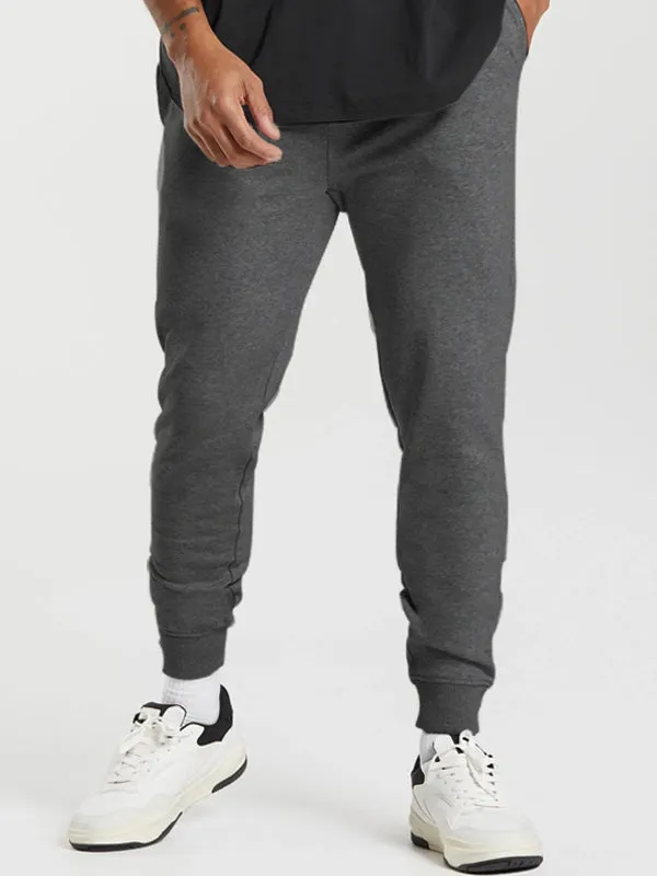 Men's Solid Color Versatile Slim-fitting Tie-Leg Jogger Pants