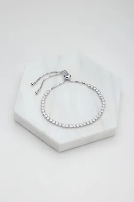 Nikki Tennis Bracelet - Silver