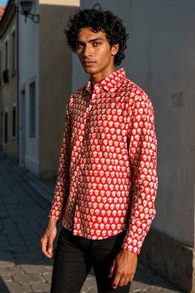 Okhai "Vanguard" Handblock Printed Pure Cotton Full-Sleeved Shirt