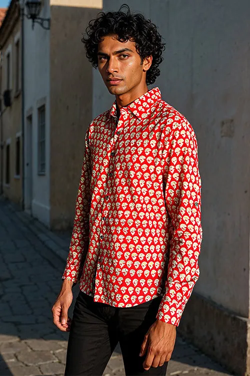 Okhai "Vanguard" Handblock Printed Pure Cotton Full-Sleeved Shirt