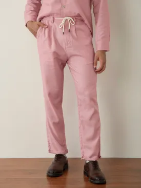 Pink Cotton Lightweight Pants