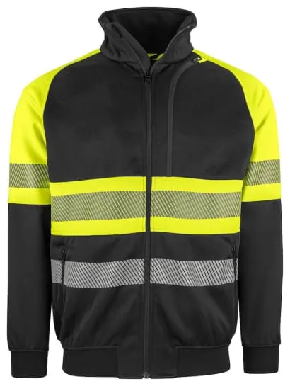 ProJob Hi Vis 6120 Zip-Up Sweatshirt - Stay Safe & Visible in Low-Light Conditions