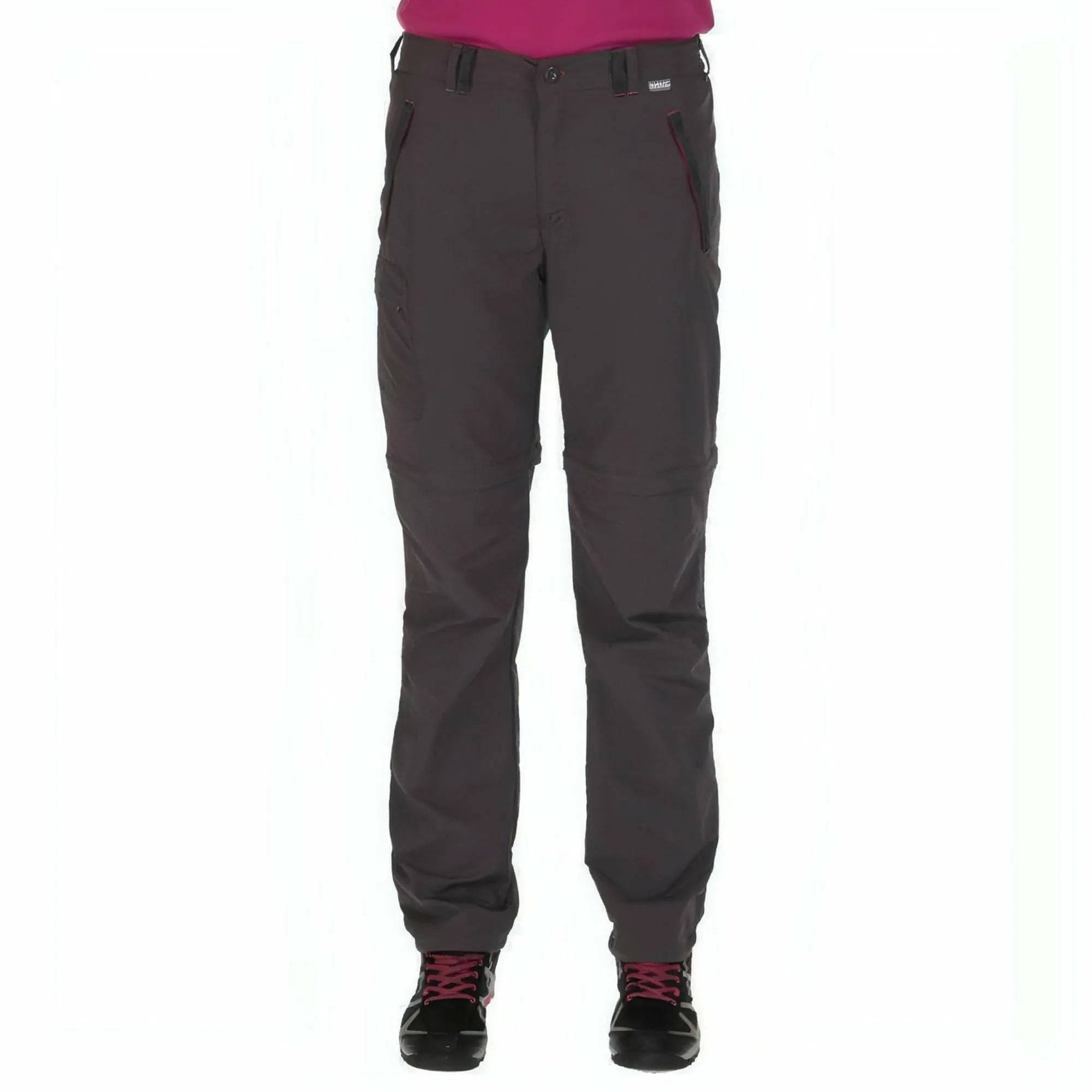 Regatta Chaska Zip Off (Regular) Womens Walking Trousers - Grey