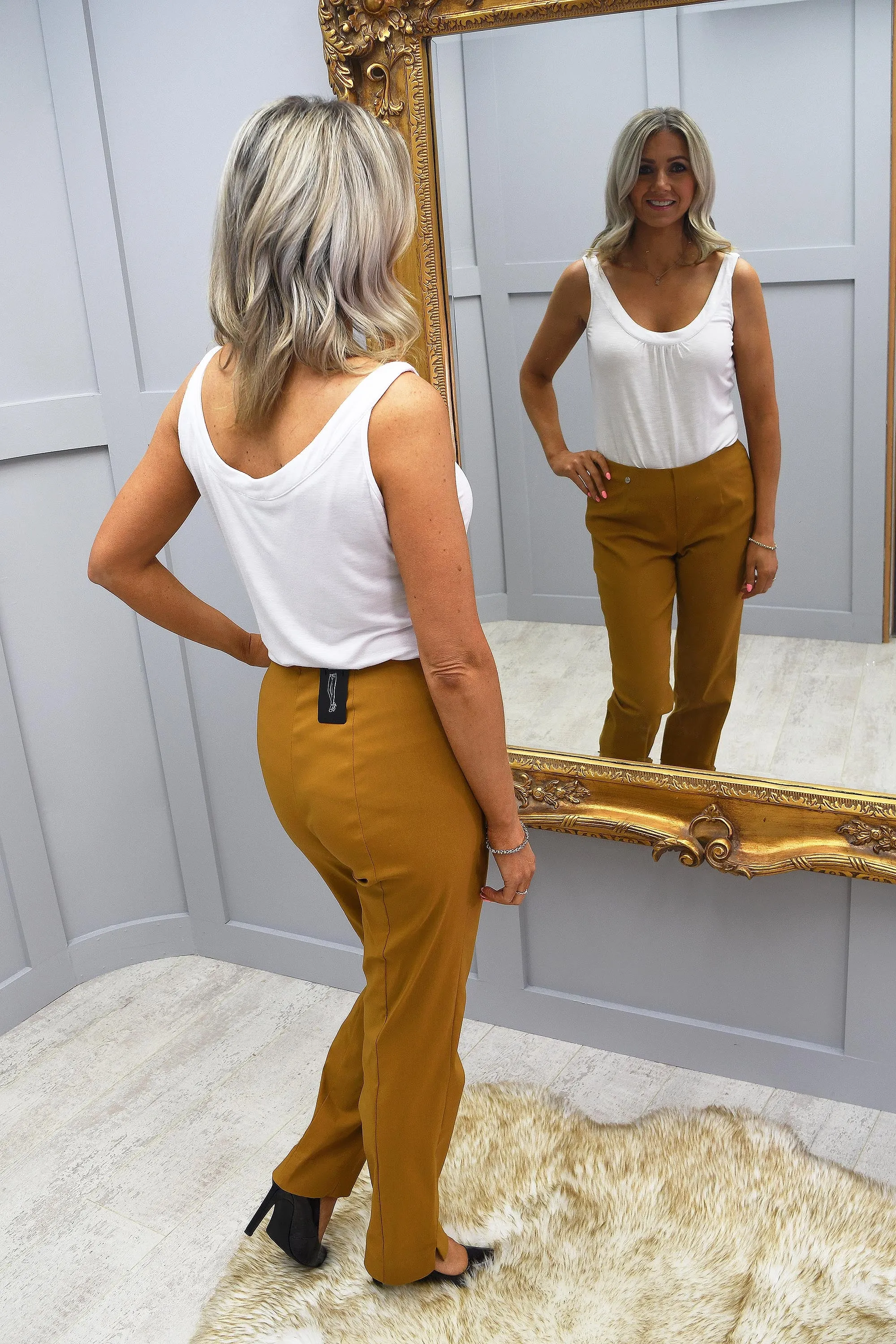 Robell Marie Full Length Trousers Mustard 26 - 51412 5499 26