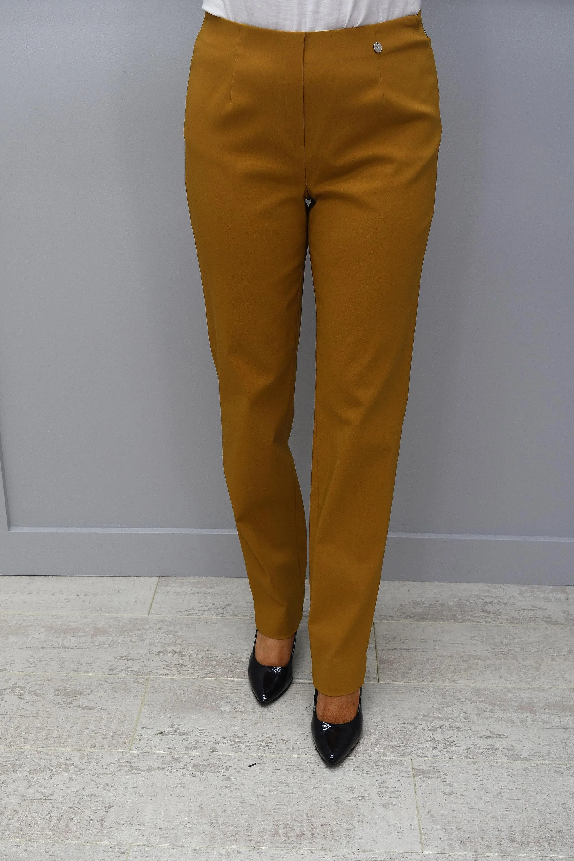 Robell Marie Full Length Trousers Mustard 26 - 51412 5499 26