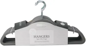 Simplify Grey  Slim Velvet Suit Hangers in 25pc