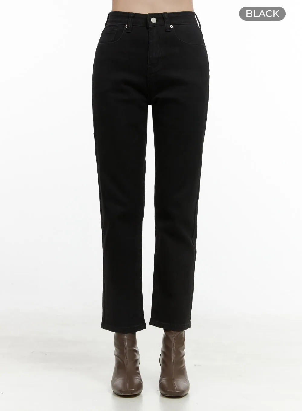 Sleek Straight Leg Cotton Pants OS411