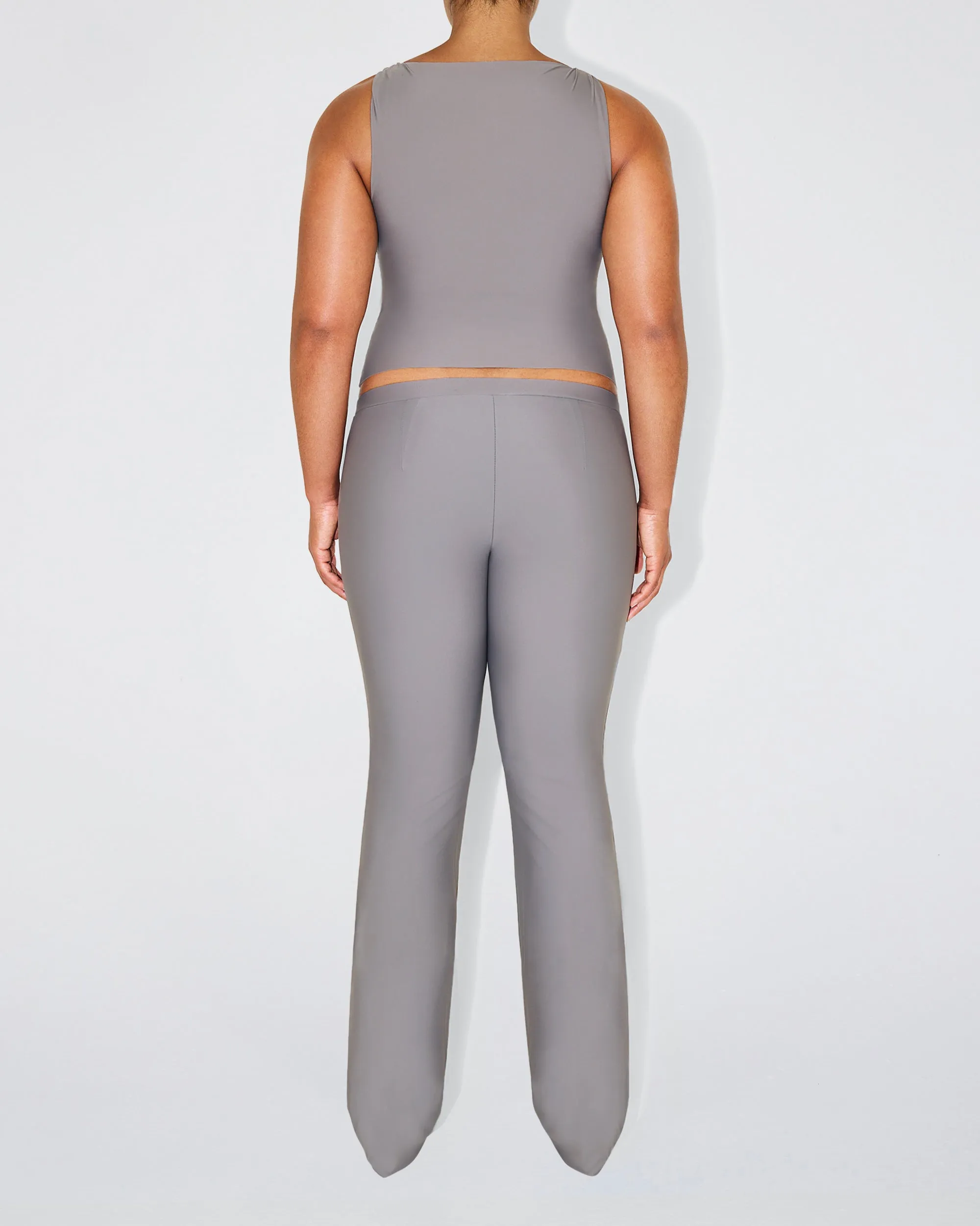 Sleek Stretch Low Rise Pant | Steel Grey