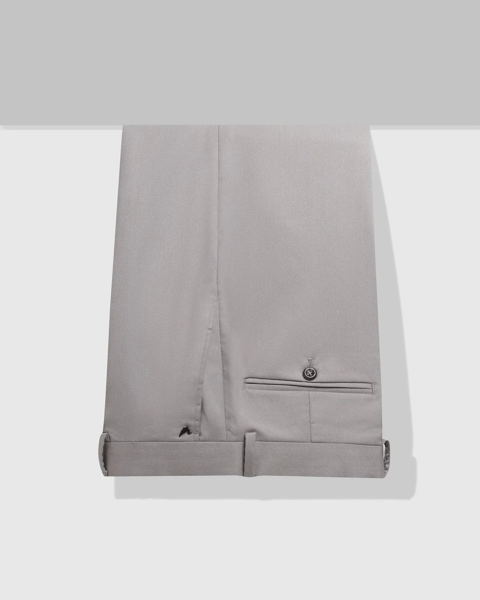 Slim Fit B-91 Formal Grey Textured Trouser - Peza