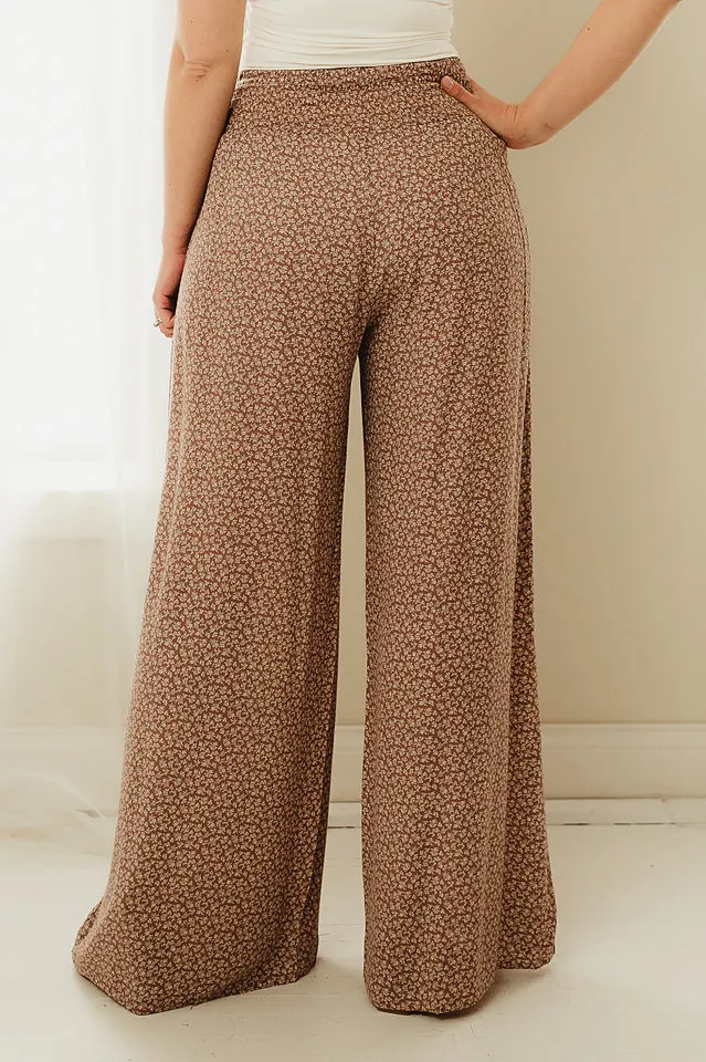 Smocked Waist Palazzo Pants