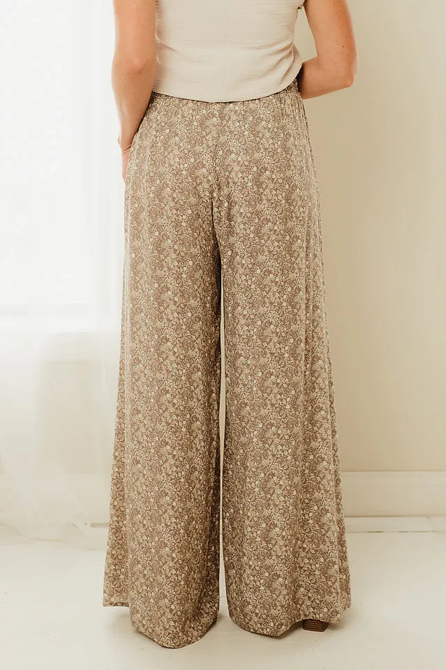 Smocked Waist Palazzo Pants