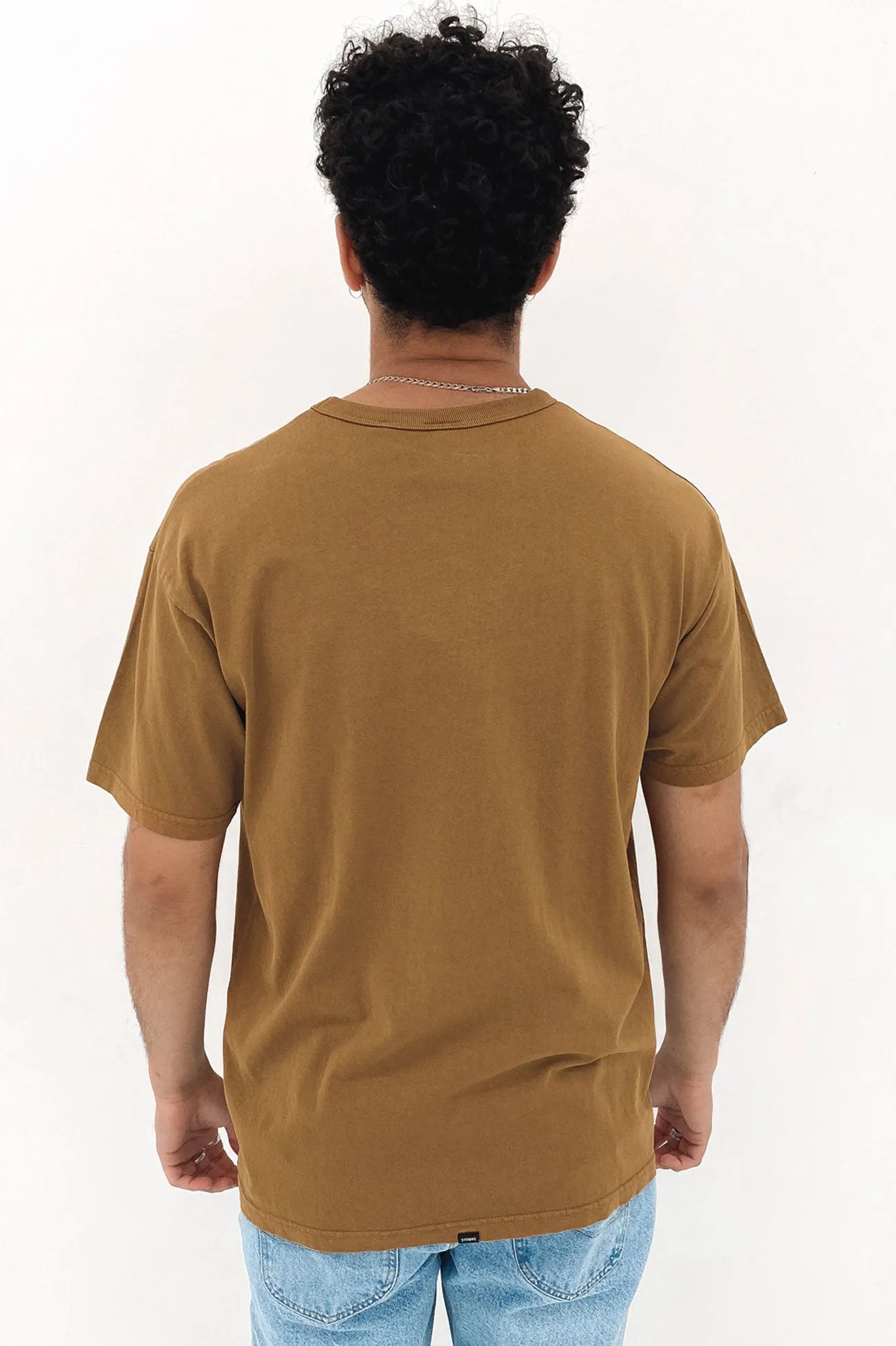 Thrills Workwear Embro Box Fit Tee Tobacco