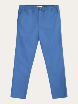 TIM tapered poplin elastic waist string pants - GOTS/Vegan - Moonlight Blue