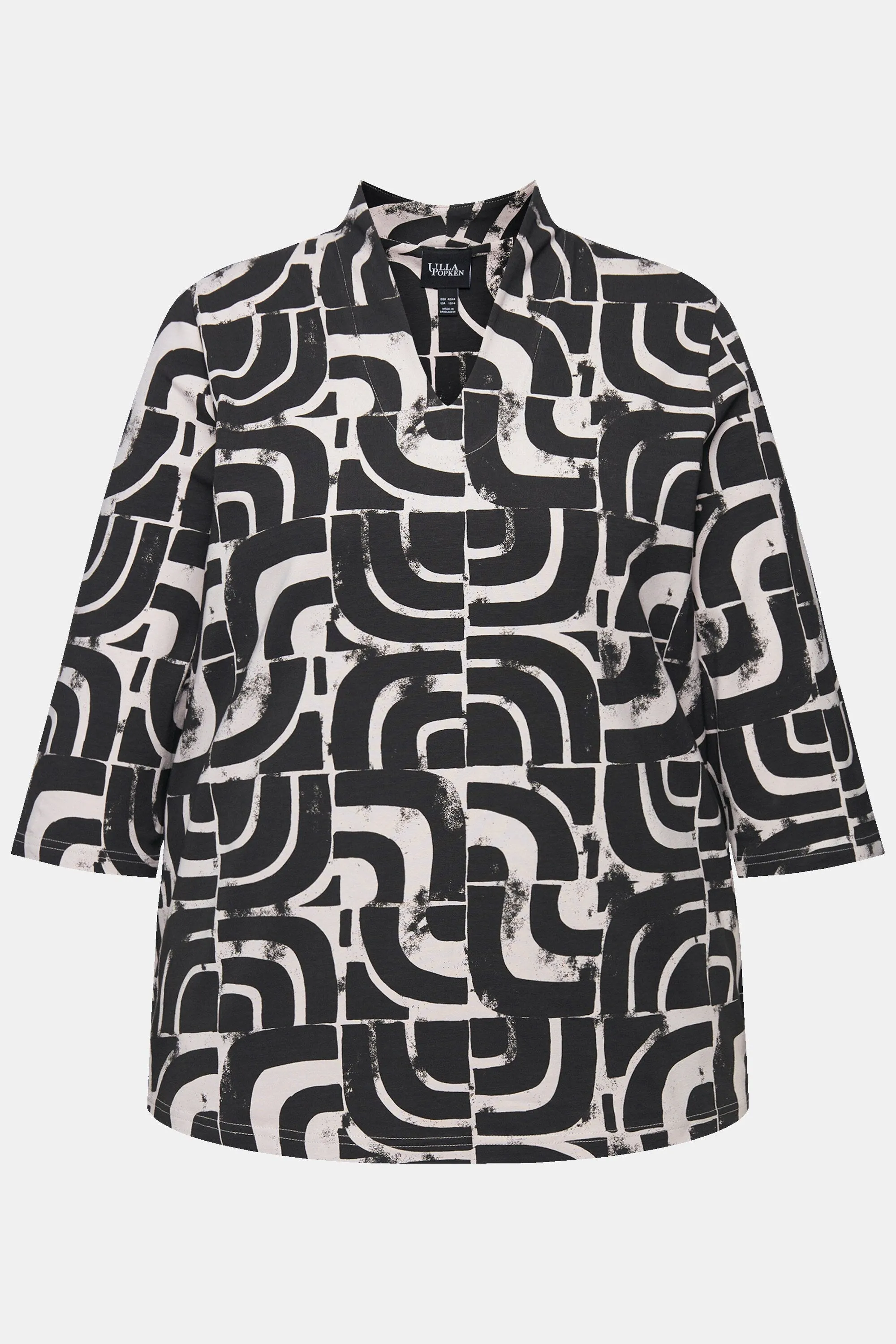 Ulla Popken Graphic Top in Black