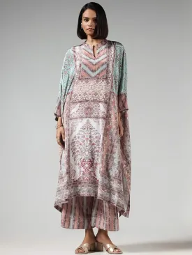 Vark Multicolor Printed Kaftan and Pants Set