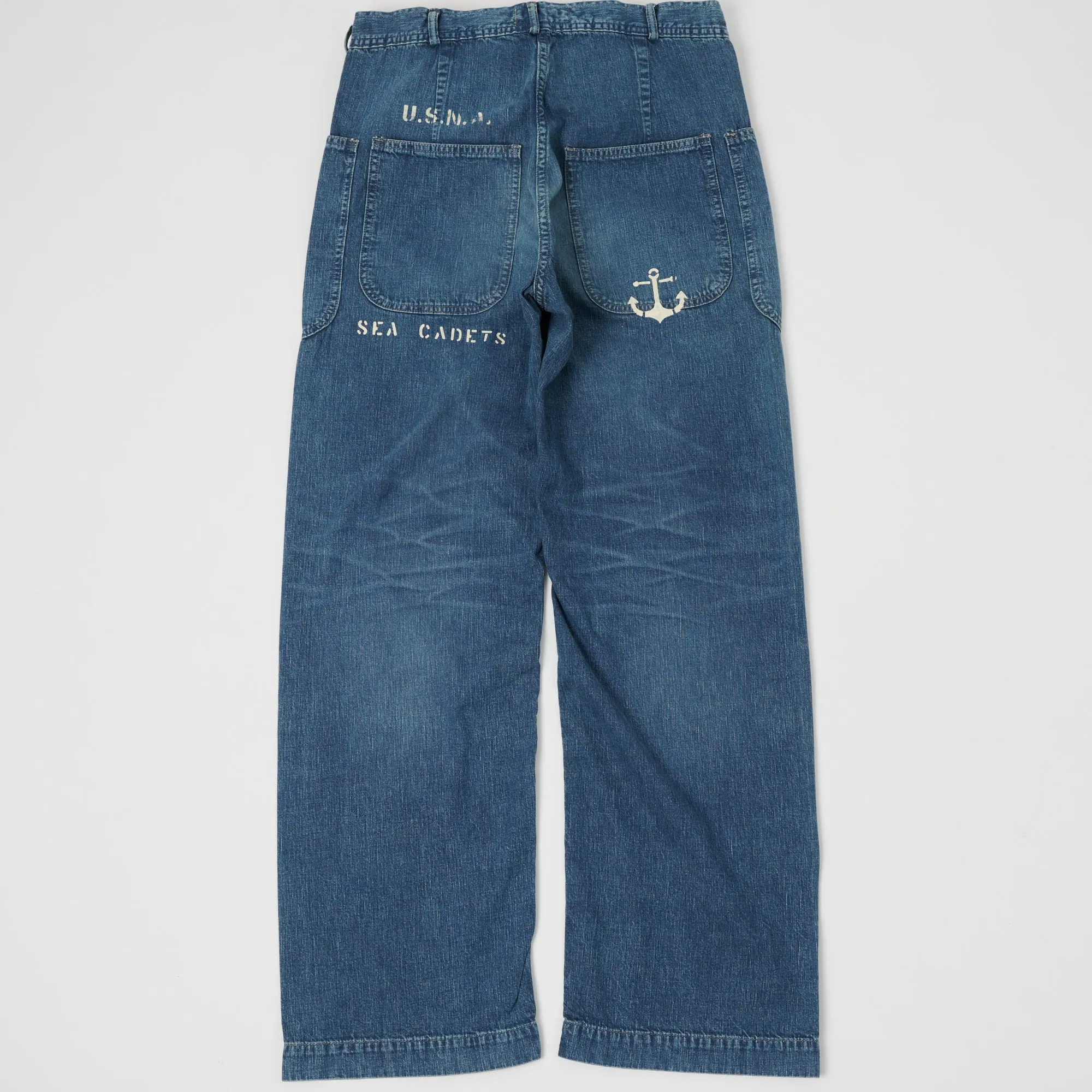 Warehouse & Co Washed Denim Loose Straight Seaman's Pant