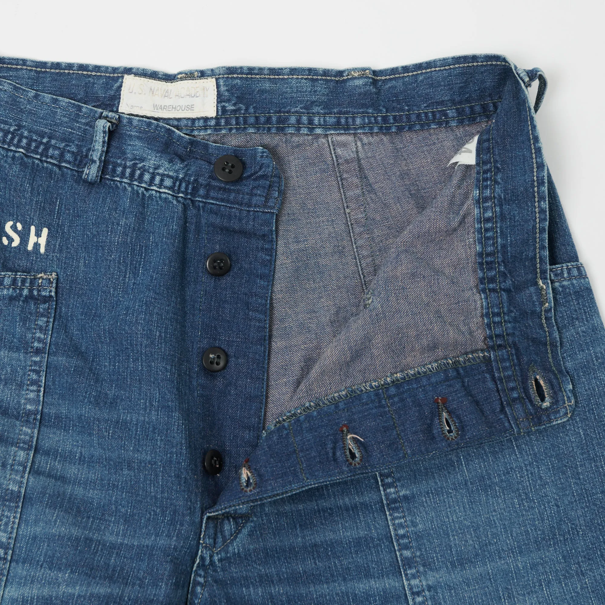 Warehouse & Co Washed Denim Loose Straight Seaman's Pant